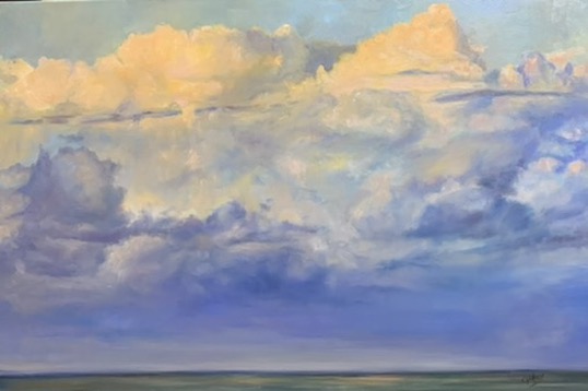 Icecream Castles in the Sky — original oil painting on canvas by Carol D'Arcy. 91×61cm. For sale $1,800 AUD. © Carol D'Arcy.